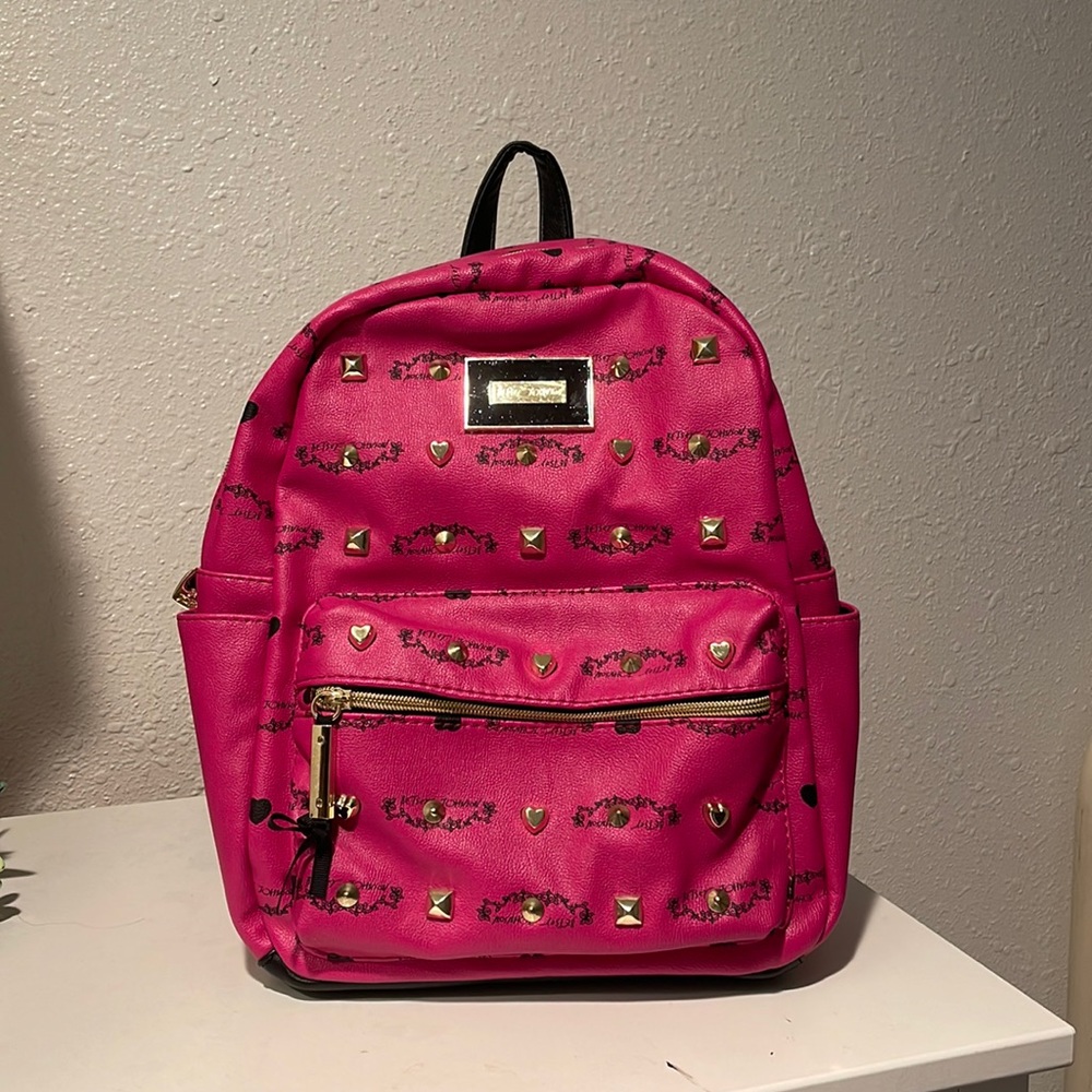 Betsey Johnson Hot Pink Mini Backpack